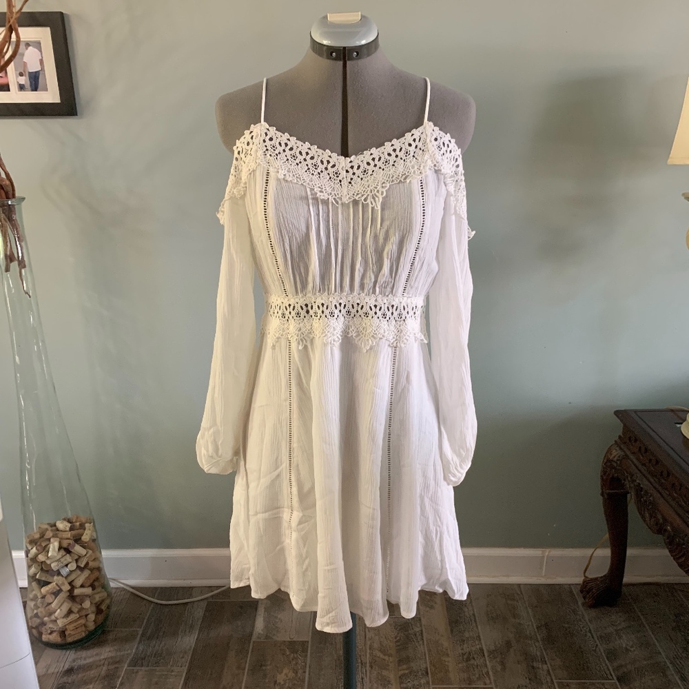 **White Off Shoulder Dress